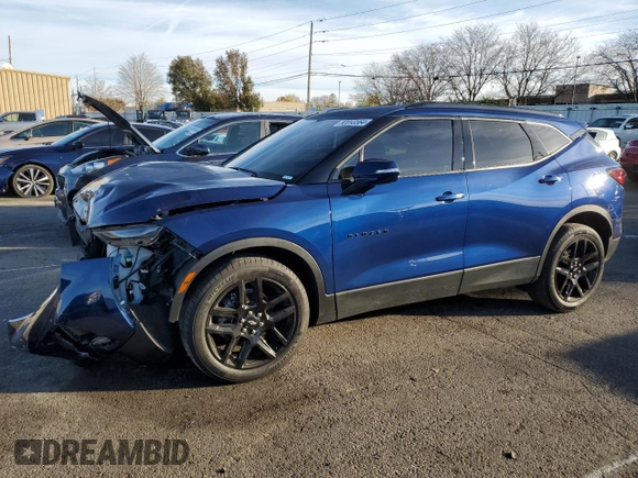 2022 Chevrolet Blazer LT z VIN 3GNKBDRS0NS169344, wystawiony jako Copart lot #80693564 z przebiegiem 34 943 mil mil oraz Szkoda całkowita • Salvage title. Historia ofert i sprzedaży dostępna na DreamBid. Obrazek 1.