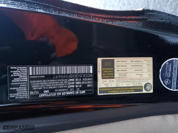 2011 Mercedes-Benz E-Class E 350 with VIN WDDKJ5GBXBF095697, listed as a Copart auction lot 45014375 with 129,093 mi miles and Salvage Title. Bid and sale history available at carsss.com. Image 12.