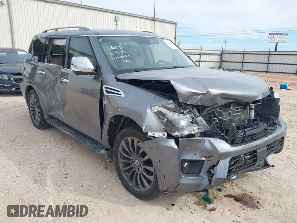 2020 Nissan Armada SL with VIN JN8AY2ND0L9106084, listed as a IAAI auction lot 41781320 with 72,131 mi miles. Bid and sale history available at carsss.com. Image 1.