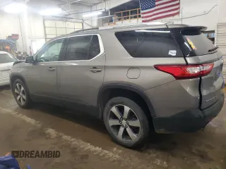 2018 Chevrolet Traverse LT z VIN 1GNEVHKW9JJ124245, wystawiony jako Copart lot #57029805 z przebiegiem 157 694 mil mil oraz Szkoda całkowita • Salvage title. Historia ofert i sprzedaży dostępna na DreamBid. Obrazek 2.