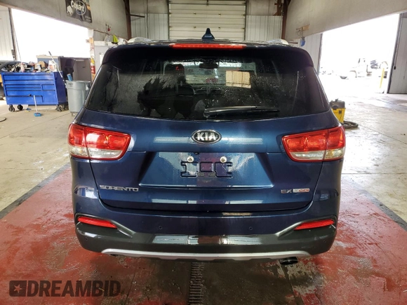 2017 Kia Sorento EX with VIN 5XYPHDA10HG276724, listed as a Copart auction lot 85522284 with 92,060 mi miles and Salvage Title. Bid and sale history available at carsss.com. Image 6.