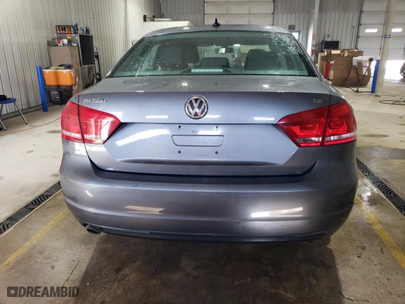2012 Volkswagen Passat SE with VIN 1VWBP7A37CC006674, listed as a Copart auction lot 50501215 with 118,886 mi miles and Salvage Title. Bid and sale history available at carsss.com. Image 6.
