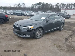 2014 Kia Cadenza Premium with VIN KNALN4D70E5139369, listed as a IAAI auction lot 41416910 with 174,118 mi miles. Bid and sale history available at carsss.com. Image 2.