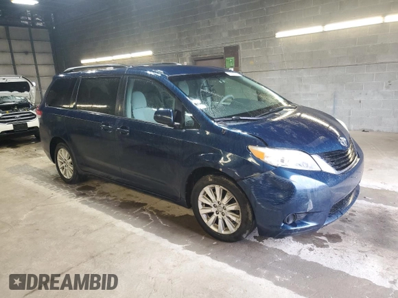 2011 Toyota Sienna LE with VIN 5TDJK3DC7BS016720, listed as a Copart auction lot 52746125 with 117,617 mi miles and Salvage Title. Bid and sale history available at carsss.com. Image 4.