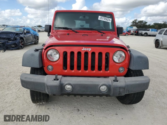 2018 Jeep Wrangler JK Unlimited Sport S with VIN 1C4BJWDG2JL897547, listed as a Copart auction lot 85795624 with 52,650 mi miles and Non Repairable. Bid and sale history available at carsss.com. Image 5.