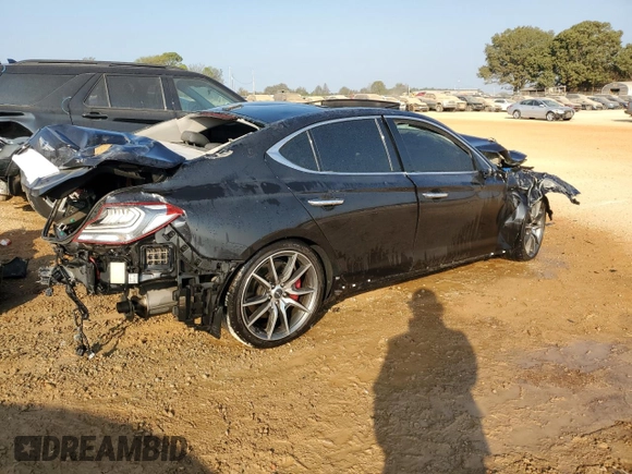2019 Genesis G70 Advanced with VIN KMTG74LE2KU013905, listed as a Copart auction lot 77969244 with 73,985 mi miles and Salvage Title. Bid and sale history available at DreamBid. Image 3.