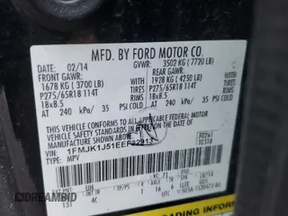 2014 Ford Expedition Max XLT with VIN 1FMJK1J51EEF32913, listed as a Copart auction lot 46832565 with 142,803 mi miles and Salvage title. Bid and sale history available at DreamBid. Image 13.