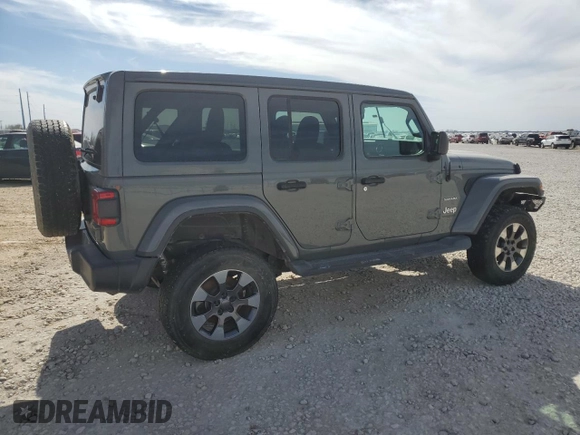 2020 Jeep Wrangler Unlimited Sahara with VIN 1C4HJXEM1LW325049, listed as a Copart auction lot 48429215 with 53,186 mi miles and Salvage Title. Bid and sale history available at carsss.com. Image 3.