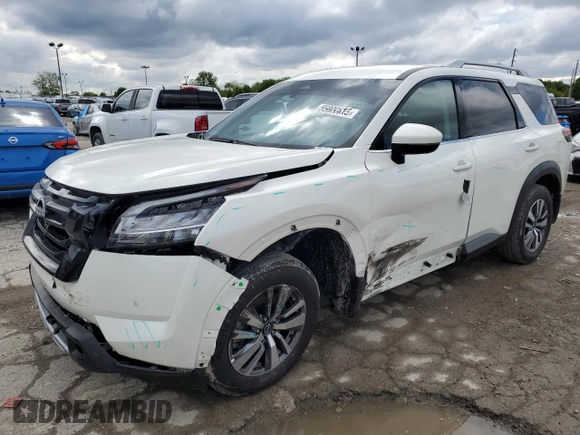 2024 Nissan Pathfinder SL with VIN 5N1DR3CC1RC313807, listed as a Copart auction lot 55822515 with 7,625 mi miles and Salvage title. Bid and sale history available at DreamBid. Image 1.