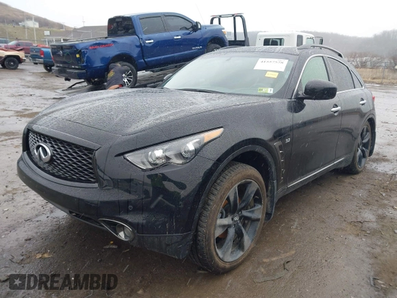 2017 Infiniti QX70 with VIN JN8CS1MW0HM415145, listed as a IAAI auction lot 41557578 with 42,502 mi miles and . Bid and sale history available at DreamBid. Image 18.