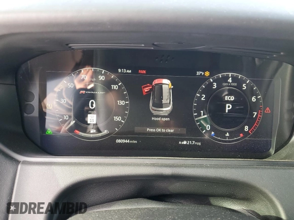 2018 Land Rover Range Rover Velar R-Dynamic HSE with VIN SALYM2RX2JA726790, listed as a Copart auction lot 41932445 with 80,944 mi miles and Salvage Title. Bid and sale history available at carsss.com. Image 9.