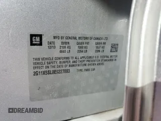 2014 Chevrolet Impala LS z VIN 2G11X5SL8E9227883, wystawiony jako Copart lot #46313965 z przebiegiem 192 209 mil mil oraz Szkoda całkowita • Salvage title. Historia ofert i sprzedaży dostępna na DreamBid. Obrazek 14.