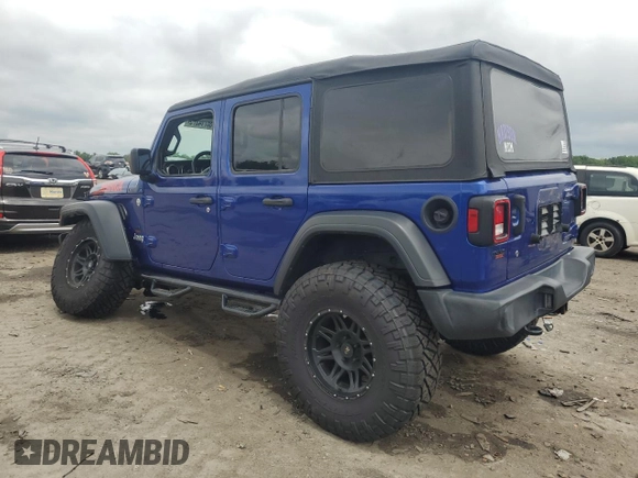 2018 Jeep Wrangler Unlimited Sport z VIN 1C4HJXDG8JW172632, wystawiony jako Copart lot #60714375 z przebiegiem 81 690 mil mil oraz Szkoda całkowita • Salvage title. Historia ofert i sprzedaży dostępna na DreamBid. Obrazek 2.