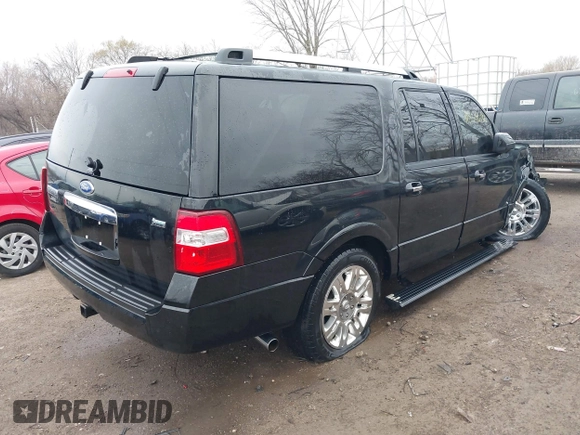 2011 Ford Expedition EL Limited with VIN 1FMJK2A54BEF33457, listed as a IAAI auction lot 41864686 with 186,278 mi miles. Bid and sale history available at carsss.com. Image 4.