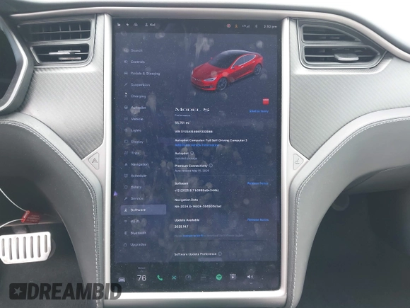 2019 Tesla Model S 100D z VIN 5YJSA1E46KF332066, wystawiony jako IAAI lot #42189828 z przebiegiem 55 751 mil mil oraz . Historia ofert i sprzedaży dostępna na DreamBid. Obrazek 7.