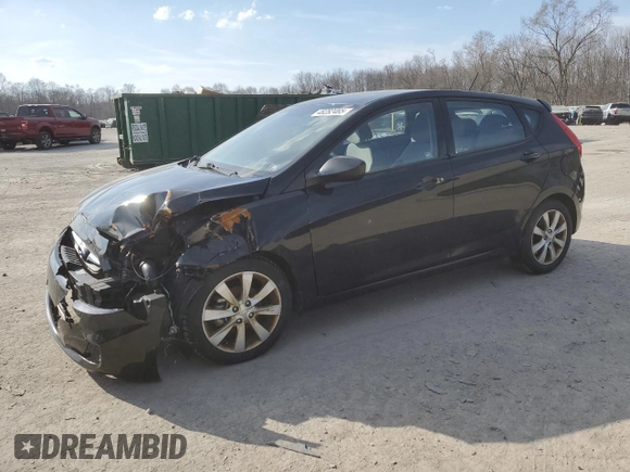 2012 Hyundai Accent SE with VIN KMHCU5AEXCU018278, listed as a Copart auction lot 48282465 with 106,970 mi miles and Salvage Title. Bid and sale history available at carsss.com. Image 1.