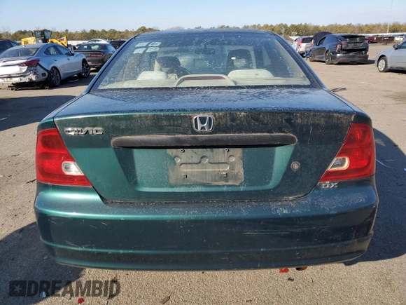 2002 Honda Civic DX with VIN 1HGEM222X2L072623, listed as a Copart auction lot 45855475 with 109,354 mi miles and Clean Title. Bid and sale history available at DreamBid. Image 6.
