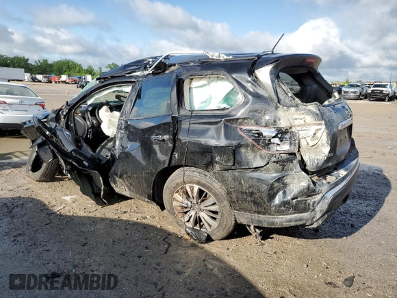 2018 Nissan Pathfinder SL z VIN 5N1DR2MM0JC636204, wystawiony jako Copart lot #55127915 z przebiegiem Nie podano mil oraz Szkoda całkowita • Salvage title. Historia ofert i sprzedaży dostępna na DreamBid. Obrazek 2.