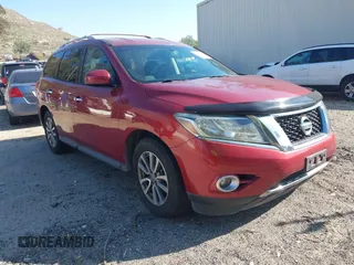 2015 Nissan Pathfinder SV z VIN 5N1AR2MN5FC684428, wystawiony jako IAAI lot #41642256 z przebiegiem 107 546 mil mil oraz . Historia ofert i sprzedaży dostępna na DreamBid. Obrazek 1.