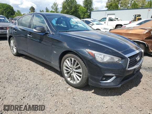2018 Infiniti Q50 Luxe z VIN JN1EV7AR4JM440636, wystawiony jako Copart lot #57833505 z przebiegiem 112 754 mil mil oraz Czysty tytuł • Clean title. Historia ofert i sprzedaży dostępna na DreamBid. Obrazek 4.