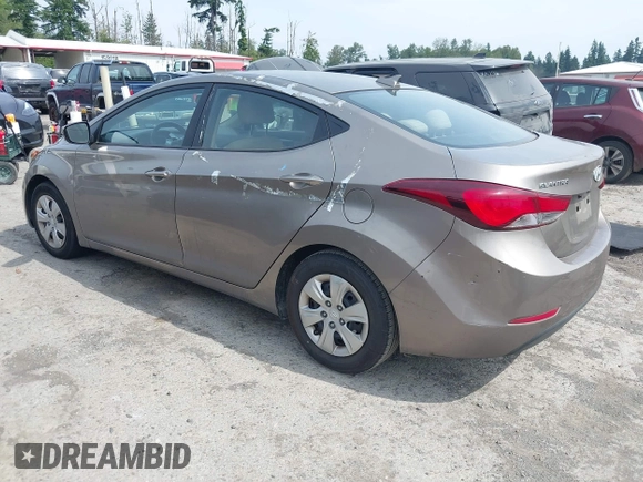 2016 Hyundai Elantra SE with VIN 5NPDH4AE4GH758223, listed as a IAAI auction lot 42576857 with 98,385 mi miles and . Bid and sale history available at DreamBid. Image 3.