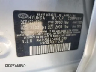 2018 Hyundai Elantra with VIN KMHH35LE5JU041339, listed as a Copart auction lot 51628805 with 121,376 mi miles and Salvage title. Bid and sale history available at DreamBid. Image 14.