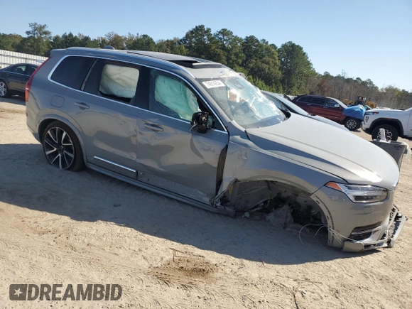 2024 Volvo XC90 Plus Bright Theme with VIN YV4L12PEXR1236571, listed as a Copart auction lot 74914254 with 4,165 mi miles and Salvage Title. Bid and sale history available at DreamBid. Image 4.