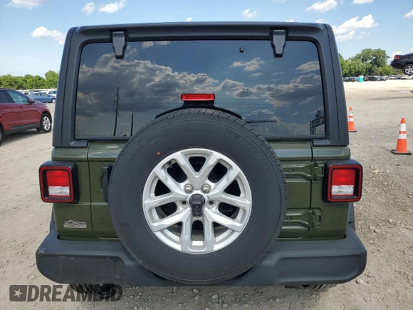 2023 Jeep Wrangler Sport S with VIN 1C4GJXAN7PW634914, listed as a Copart auction lot 63533355 with 39,490 mi miles and Salvage title. Bid and sale history available at DreamBid. Image 6.