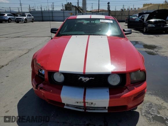 2006 Ford Mustang GT Deluxe with VIN 1ZVHT82H665221722, listed as a Copart auction lot 51848545 with 201,005 mi miles and Salvage Title. Bid and sale history available at carsss.com. Image 5.