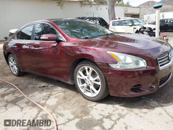 2012 Nissan Maxima 3.5 SV with VIN 1N4AA5AP9CC821049, listed as a IAAI auction lot 42110060 with 172,818 mi miles. Bid and sale history available at carsss.com. Image 1.