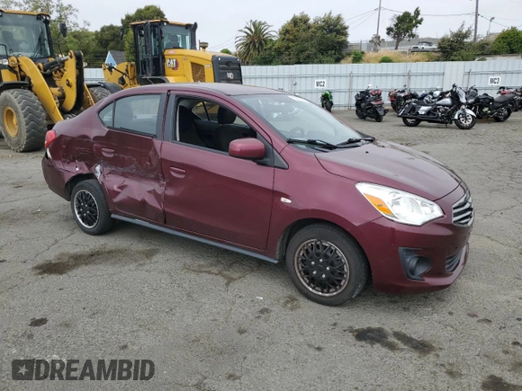 2019 Mitsubishi Mirage ES z VIN ML32F3FJ3KHF12533, wystawiony jako Copart lot #55393975 z przebiegiem 97 957 mil mil oraz Szkody całkowita. Historia ofert i sprzedaży dostępna na DreamBid. Obrazek 4.