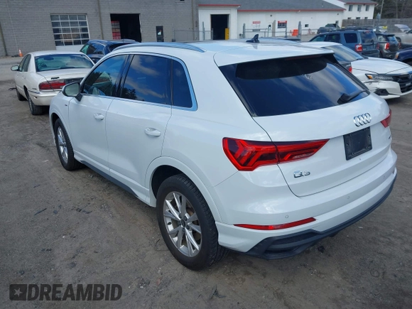 2023 Audi Q3 S line Premium with VIN WA1DECF39P1034247, listed as a IAAI auction lot 41889564 with 49,387 mi miles and . Bid and sale history available at DreamBid. Image 3.