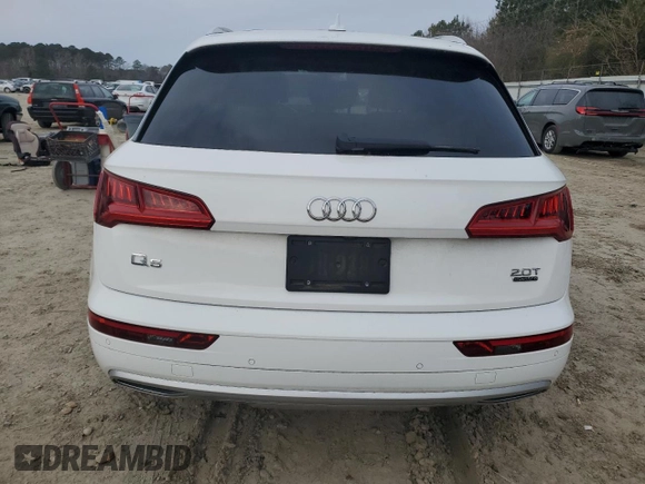 2018 Audi Q5 Premium Plus with VIN WA1BNAFY3J2051831, listed as a Copart auction lot 88933845 with 45,673 mi miles and Salvage Title. Bid and sale history available at carsss.com. Image 6.