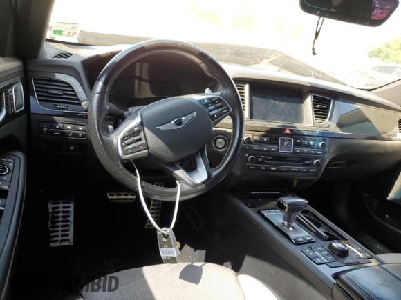 2018 Genesis G80 Sport z VIN KMHGN4JB2JU223881, wystawiony jako Copart lot #56557435 z przebiegiem Nie podano mil oraz Szkoda całkowita • Salvage title. Historia ofert i sprzedaży dostępna na DreamBid. Obrazek 8.