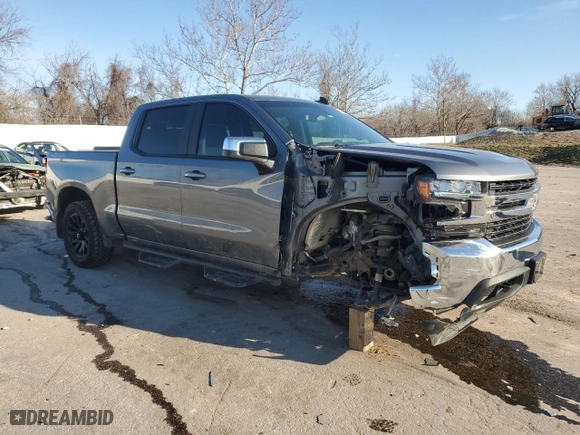 2020 Chevrolet Silverado 1500 LT with VIN 1GCUYDED6LZ190903, listed as a Copart auction lot 84626884 with 82,550 mi miles and Salvage Title. Bid and sale history available at carsss.com. Image 4.