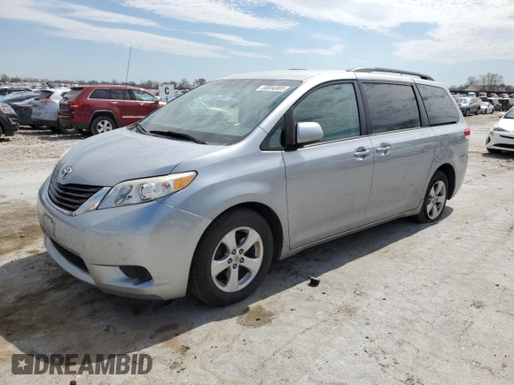 2013 Toyota Sienna LE AAS with VIN 5TDKK3DCXDS280134, listed as a Copart auction lot 50694905 with 254,377 mi miles and Salvage Title. Bid and sale history available at DreamBid. Image 1.