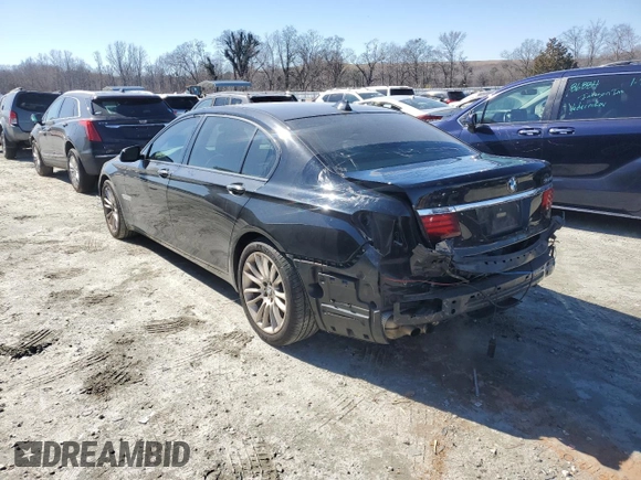 2013 BMW 7 Series 750Li with VIN WBAYE8C53DD132823, listed as a Copart auction lot 46090795 with 199,977 mi miles and Salvage title. Bid and sale history available at DreamBid. Image 2.