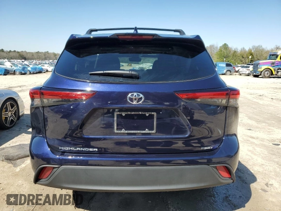 2023 Toyota Highlander L with VIN 5TDKDRBH1PS047307, listed as a Copart auction lot 48477805 with 28,221 mi miles and Salvage title. Bid and sale history available at DreamBid. Image 6.