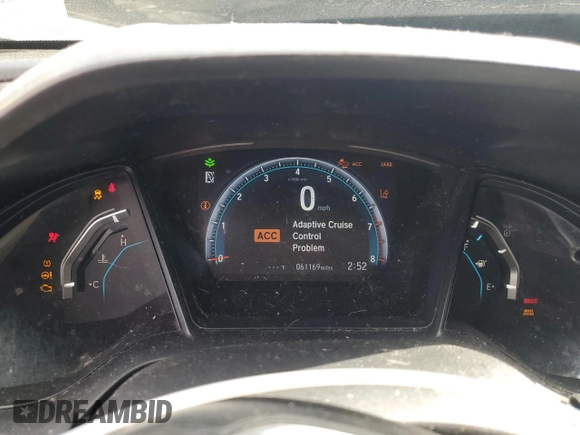 2019 Honda Civic Sedan LX with VIN 2HGFC2F65KH538508, listed as a Copart auction lot 50286545 with 61,169 mi miles and Salvage Title. Bid and sale history available at carsss.com. Image 9.