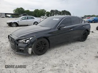 2015 Infiniti Q50 Premium with VIN JN1BV7AP4FM336995, listed as a Copart auction lot 50388165 with 147,070 mi miles and Salvage title. Bid and sale history available at DreamBid. Image 1.