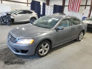 2014 Volkswagen Passat Wolfsburg Edition with VIN 1VWAS7A3XEC037785, listed as a Copart auction lot 46864535 with 76,721 mi miles and Salvage title. Bid and sale history available at DreamBid. Image 1.