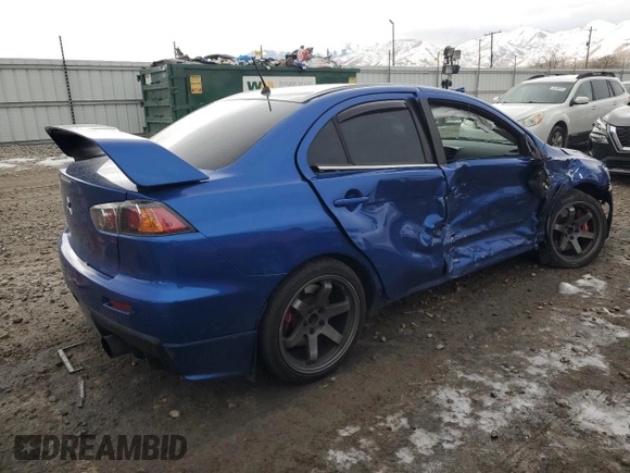 2008 Mitsubishi Lancer Evolution GSR with VIN JA3AW86V38U049989, listed as a Copart auction lot 84926554 with 99,312 mi miles and Salvage Title. Bid and sale history available at carsss.com. Image 3.