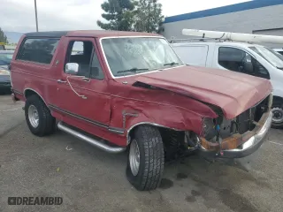 1991 Ford Bronco Custom with VIN 1FMEU15H0MLA44126, listed as a Copart auction lot 82401324 with 79,550 mi miles and Salvage Title. Bid and sale history available at carsss.com. Image 4.