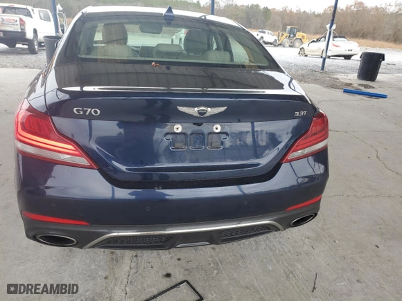 2019 Genesis G70 3.3T Advanced with VIN KMTG34LE0KU027801, listed as a Copart auction lot 85866414 with 43,114 mi miles and Salvage Title. Bid and sale history available at carsss.com. Image 6.
