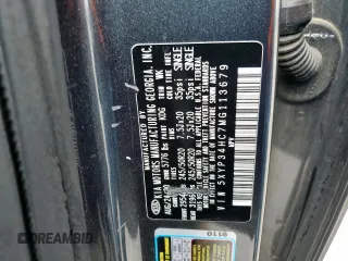2021 Kia Telluride EX with VIN 5XYP34HC7MG113679, listed as a Copart auction lot 55752625 with 85,602 mi miles and Salvage title. Bid and sale history available at DreamBid. Image 13.
