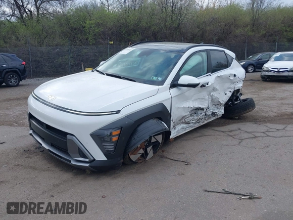 2025 Hyundai Kona Limited with VIN KM8HECA39SU243005, listed as a IAAI auction lot 41908621 with 525 mi miles and . Bid and sale history available at DreamBid. Image 18.