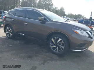 2015 Nissan Murano SL with VIN 5N1AZ2MG1FN228075, listed as a IAAI auction lot 41644582 with 14,164 mi miles. Bid and sale history available at carsss.com. Image 1.