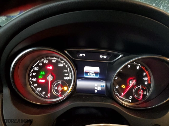 2018 Mercedes-Benz GLA with VIN WDCTG4EB3JJ450631, listed as a Copart auction lot 76377564 with 92,384 mi miles and Non Repairable. Bid and sale history available at carsss.com. Image 9.