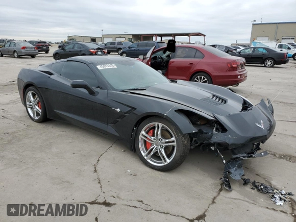 2017 Chevrolet Corvette 1LT with VIN 1G1YB2D75H5116382, listed as a Copart auction lot 45915445 with 0 mi miles and Salvage Title. Bid and sale history available at carsss.com. Image 4.