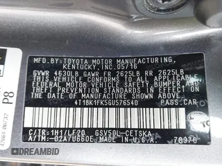 2016 Toyota Camry XSE with VIN 4T1BK1FK5GU576540, listed as a IAAI auction lot 41610956 with 90,254 mi miles. Bid and sale history available at carsss.com. Image 9.
